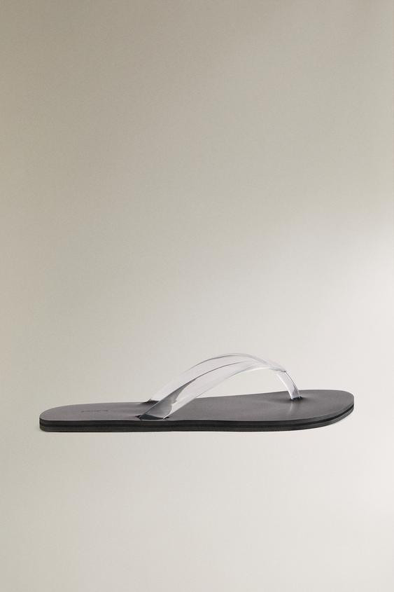MINIMALIST TRANSPARENT SANDALS | Zara UK