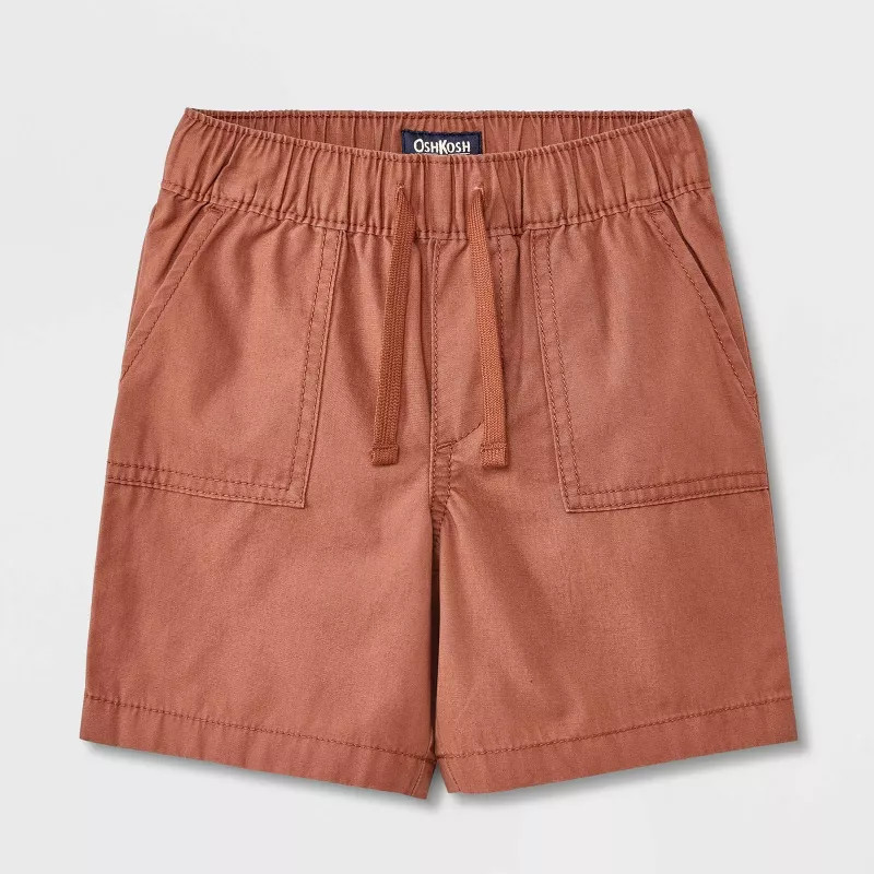 OshKosh B'gosh Toddler Boys' Solid Pull-On Solid Shorts - Brown | Target