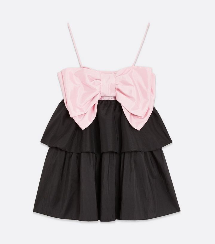 Betsy Bow Black Taffeta Mini Dress
						
						Add to Saved Items
						Remove from Saved Items | New Look (UK)