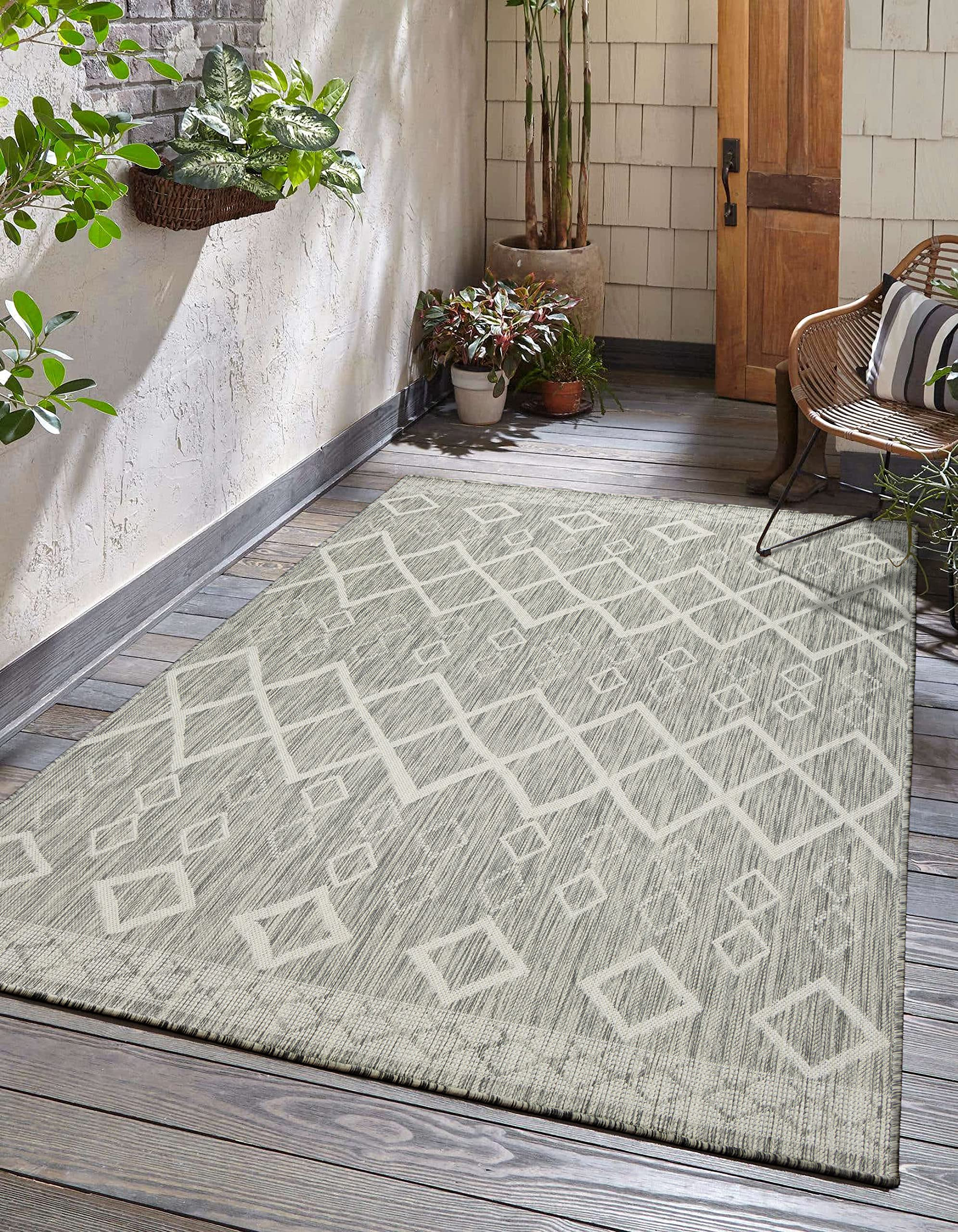 Adiva Rugs Outdoor Indoor Area Rug, Weather Resistant, Easy to Clean, Stain Resistant Floor Mat f... | Amazon (US)