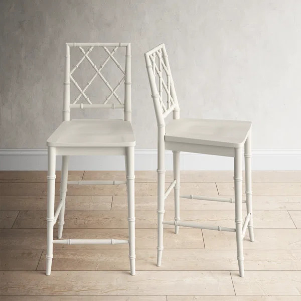 Teague Solid Wood Stool (Set of 2) | Wayfair North America