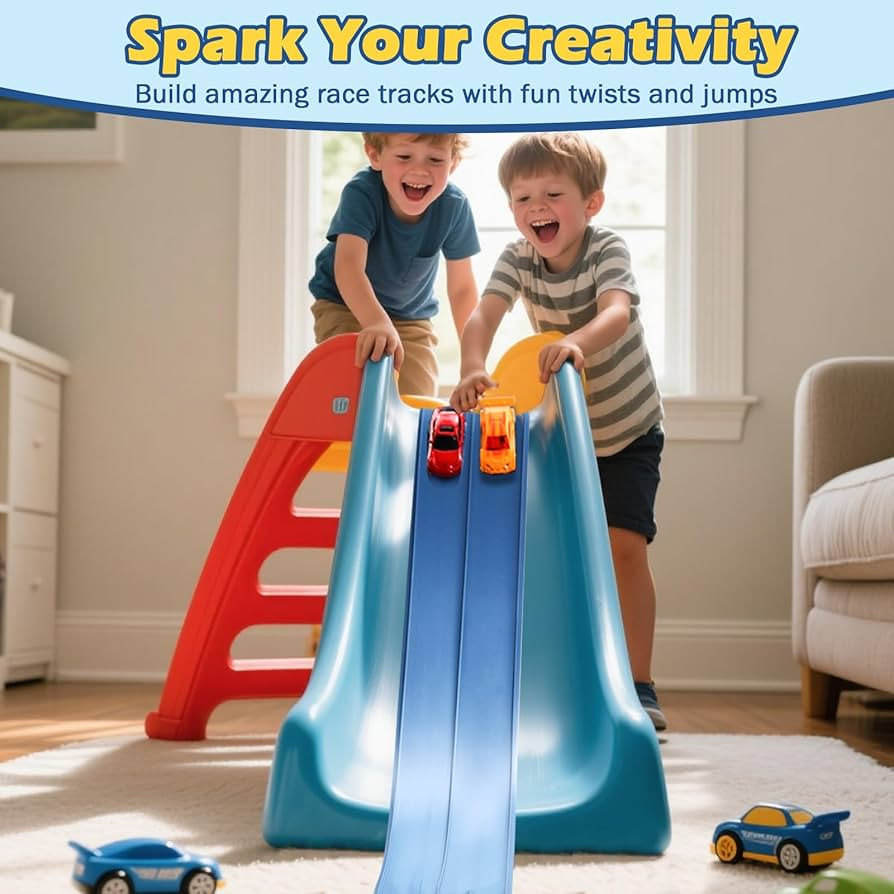 Flex Tracks 15 Ft Starter Set Flexible Race Track for Kids 3+, Flexible Car Track Race Car Ramp T... | Amazon (US)