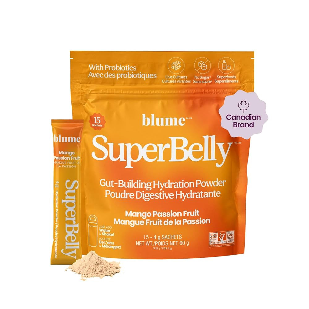 Blume SuperBelly Gut Health Hydration Packets, Sugar-Free, with Inulin Fibre, Probiotics, Apple C... | Amazon (CA)