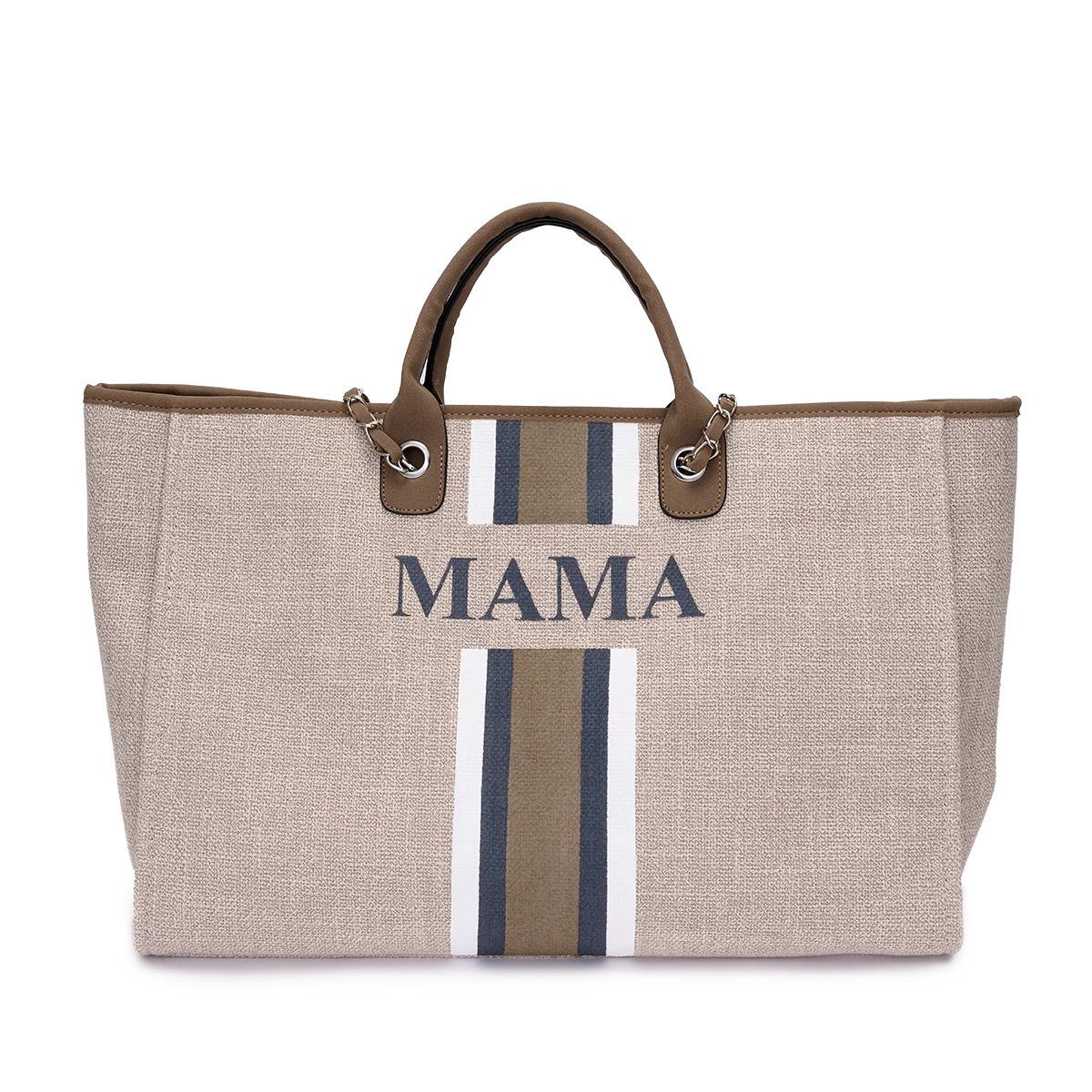 The Lily Canvas Weekender Jumbo Beige Mama | Lily and Bean