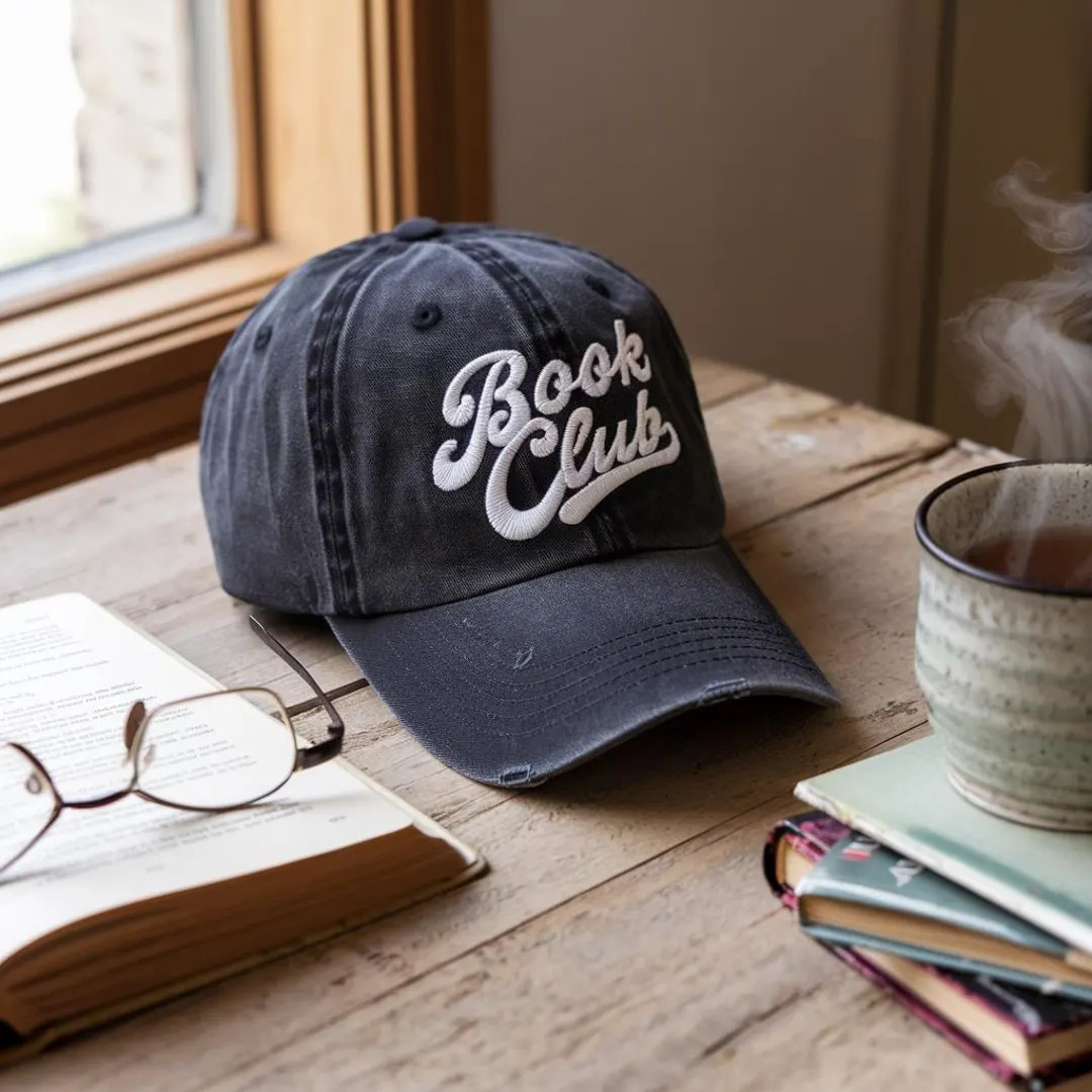 Embroidered Book Club Hat, Caps, Bookworm Hat, Book Nerd Hat, Book Lover Hat, Bookish Gift, Gift ... | Etsy (US)