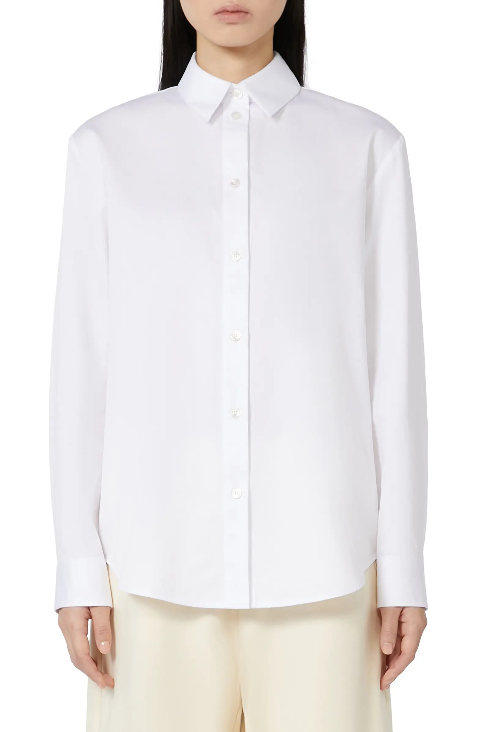 MM by Max Mara Dionea Cotton Button-Up Shirt | Nordstrom | Nordstrom