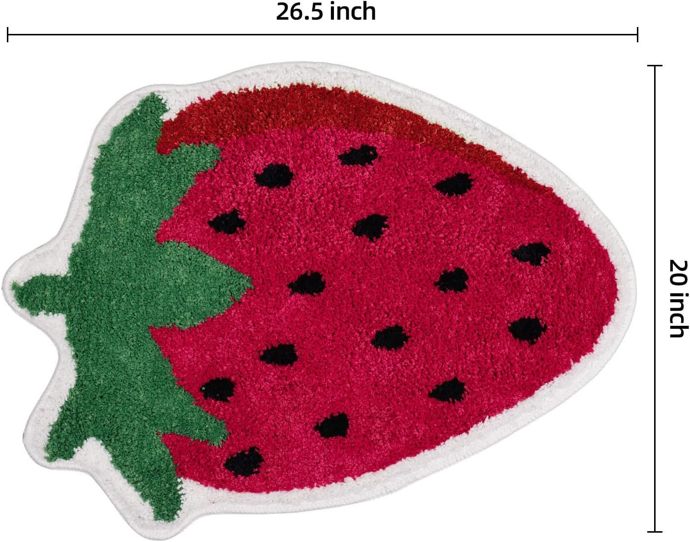 FROZZUR Strawberry Bathroom Rugs, Luxury Absorbent Non Slip Red Bathroom Mats, Fruit Shaped Batht... | Amazon (US)