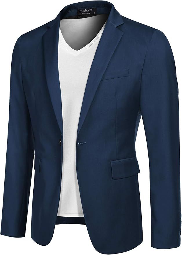 COOFANDY Mens Sport Coat Casual Blazer One Button Business Suit Jacket | Amazon (US)