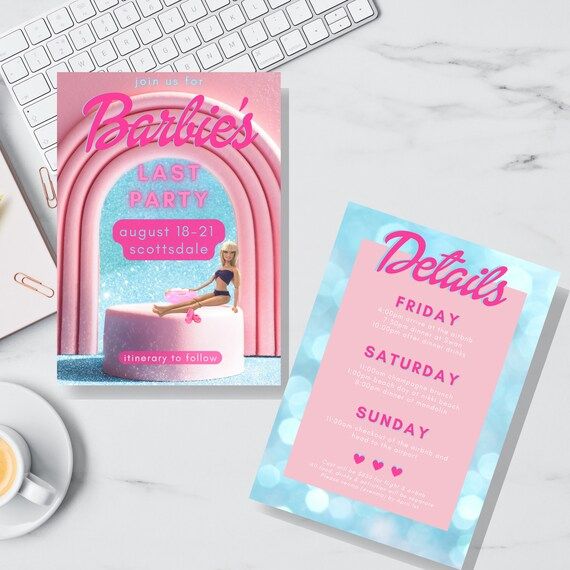 Barbie Theme Bachelorette Invite. Bachelorette Party - Etsy | Etsy (US)