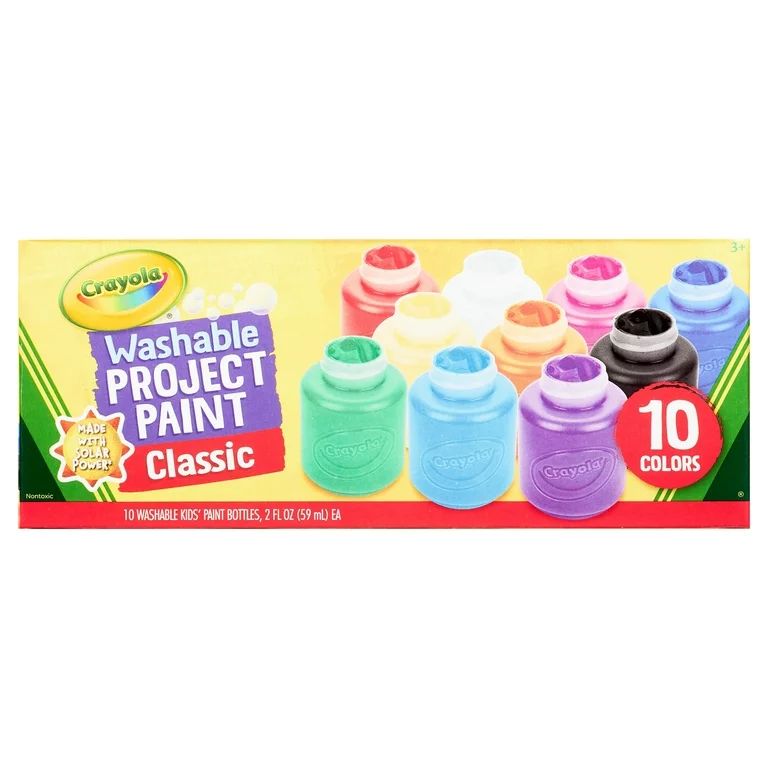 Crayola Washable Kids Paint Set, 10-Colors, Arts and Crafts for Toddlers | Walmart (US)