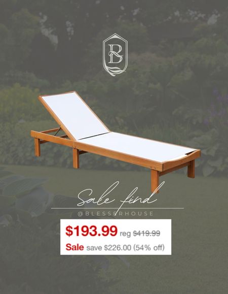 ✨SALE ✨ Wooden Sun Lounger! 🌞 Perfect for poolside lounging or enjoying a sunny patio afternoon. On sale now for $193.99, down from $419.99—that's 54% off! 
#OutdoorChaiseLounge #PoolsideSunbed

- Wooden sun lounger
- Outdoor chaise lounge
- Patio lounger
- Poolside sunbed
- Adjustable wooden sun chair
- Garden sun lounger
- Outdoor recliner
- Luxury pool chair
- Teak sun lounger
- Wooden deck chair

These keywords can help users find similar outdoor sun loungers that offer comfort and style for relaxing outdoors.

#LTKSeasonal #LTKsalealert