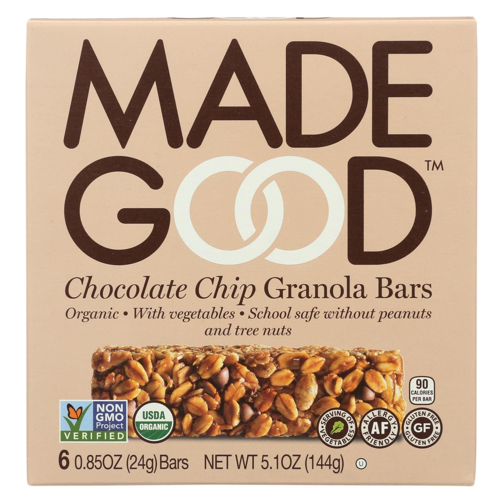 Made Good Granola Bar - Chocolate Chip - Case Of 6 - 5 Oz. | Walmart (US)