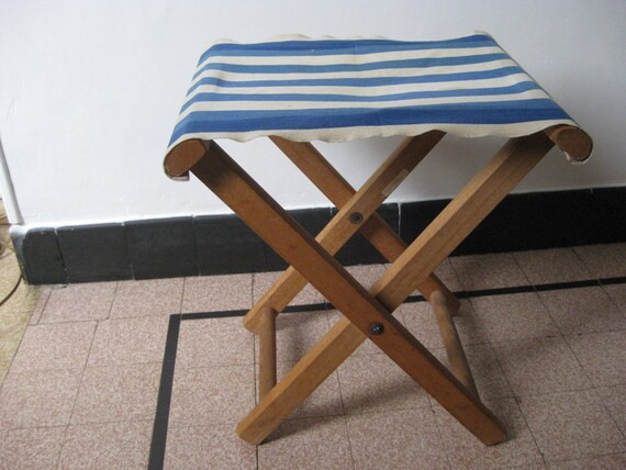 Foldable French Wooden Beach Chair Fishing Chair With Canvas - Etsy | Etsy (US)
