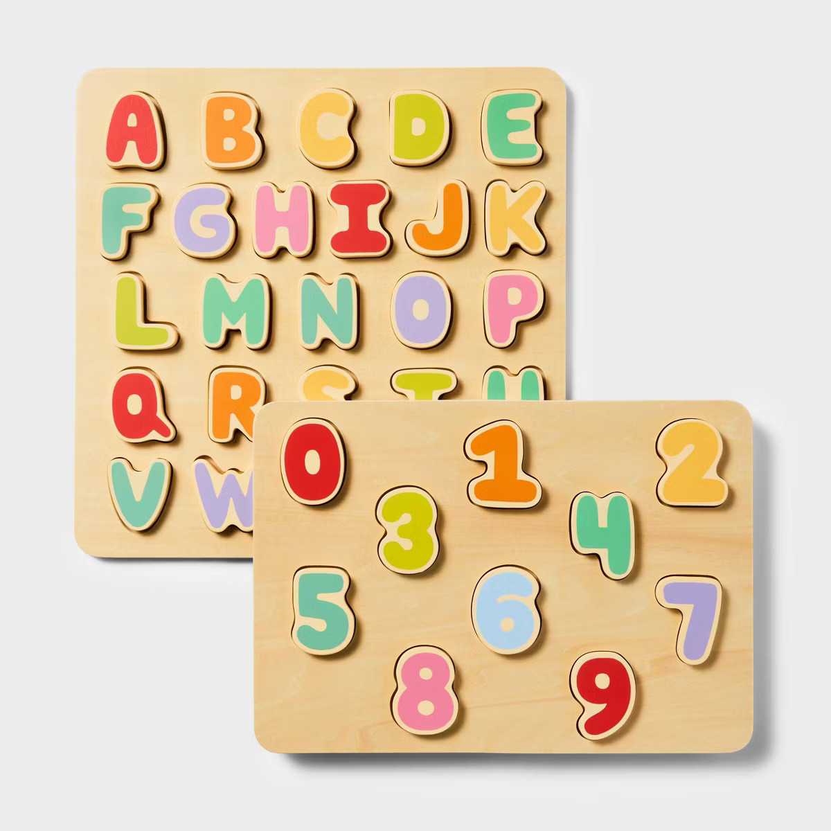 Wooden Alphabet & Number Puzzles - 2pk - Gigglescape™ | Target