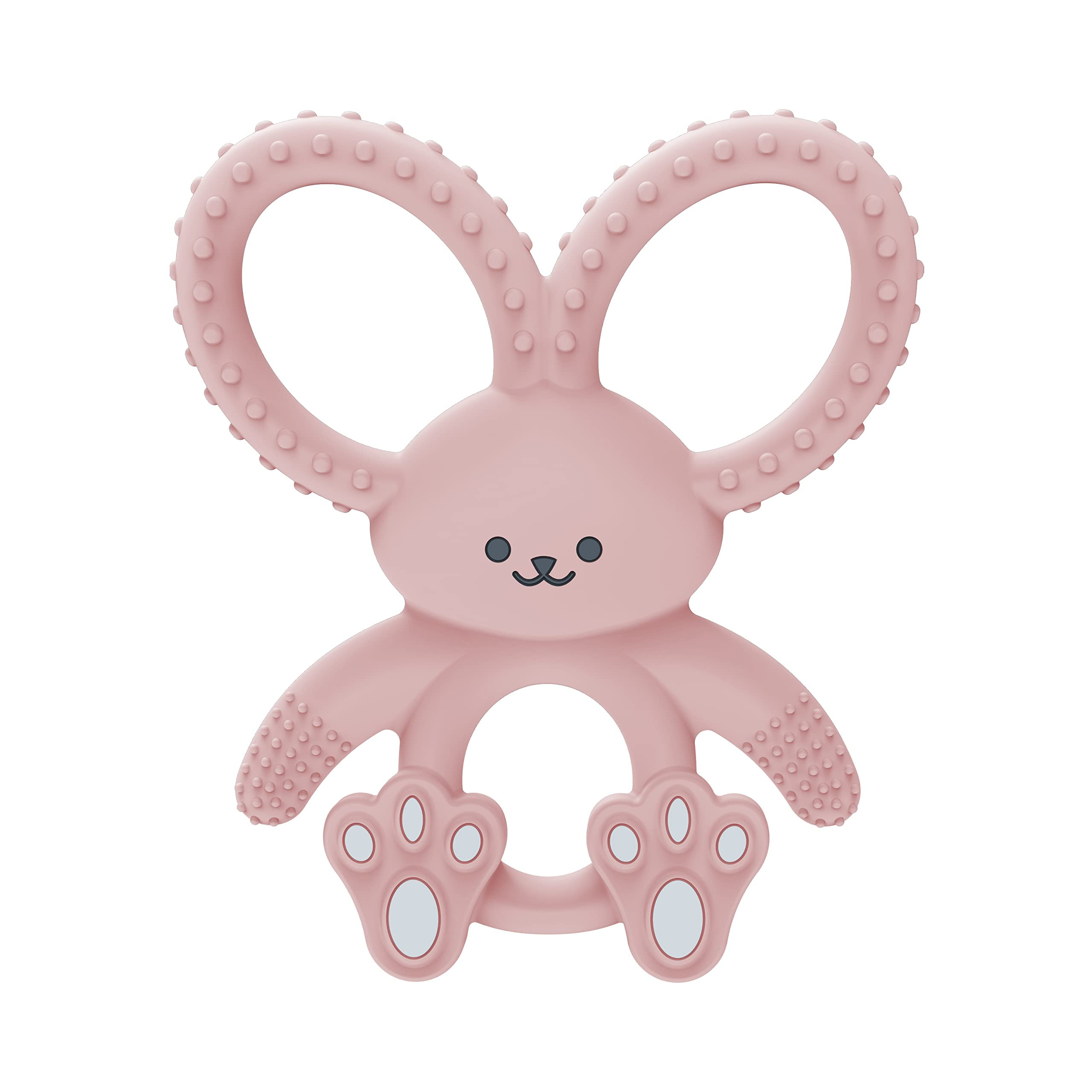 Dr. Brown's Flexees Pink Bunny, Soft 100% Silicone Baby Teether, BPA Free, 3m+ | Amazon (US)