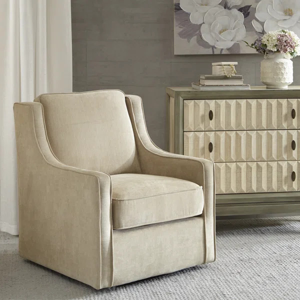 Brooksville Upholstered Swivel Armchair | Wayfair North America