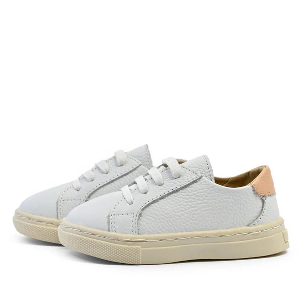 White with Blush - Low Top Sneakers | Piper Finn