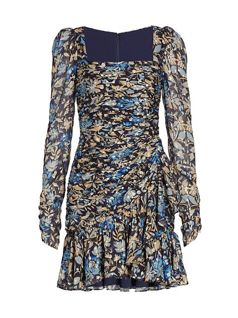 Ruched Floral Minidress | Saks Fifth Avenue