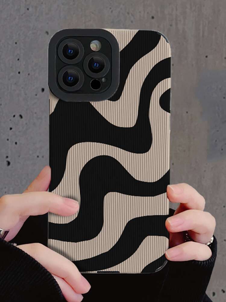 Striped PU Phone Case | SHEIN