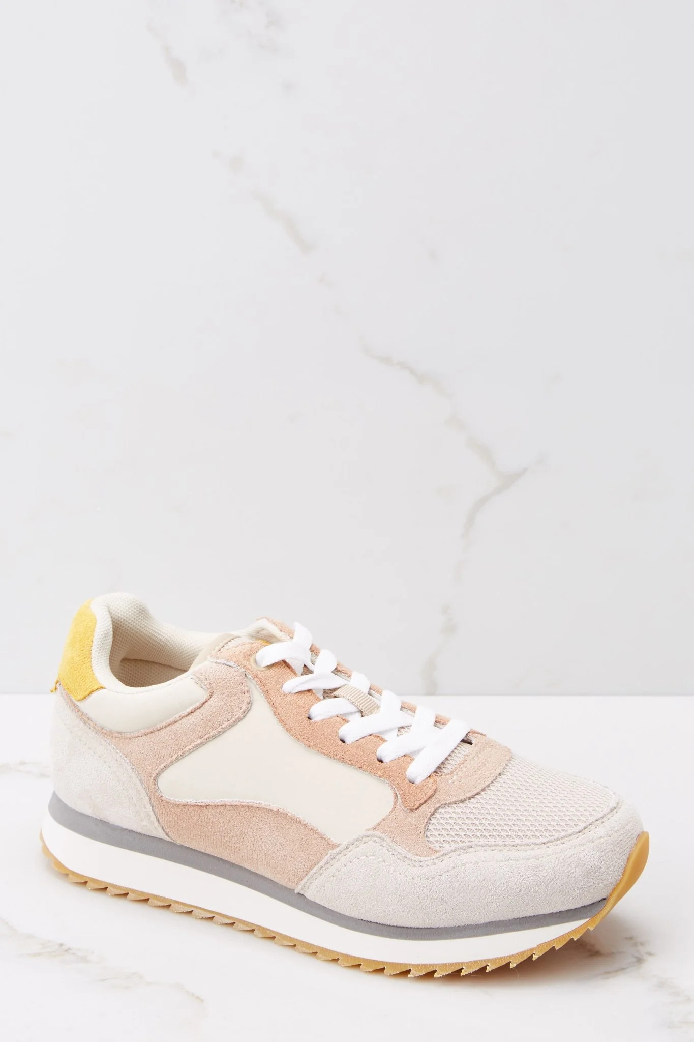 It's A Necessity Taupe Sneakers | Red Dress
