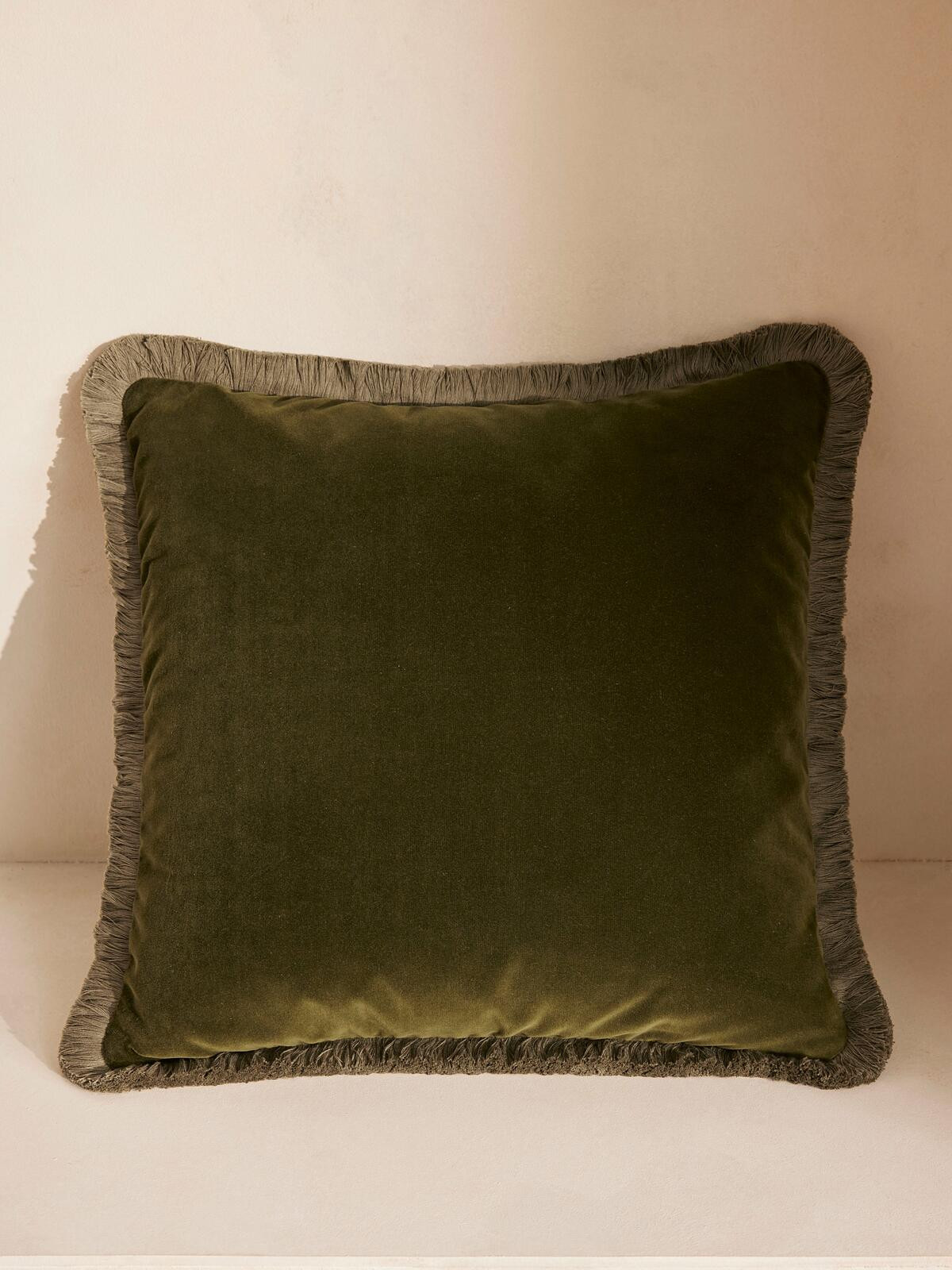 Margeaux Square Cushion, Olive - Soho Home | Soho Home Ltd