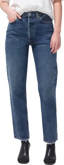 '90s Pinch High Waist Straight Leg Organic Cotton Jeans | Nordstrom