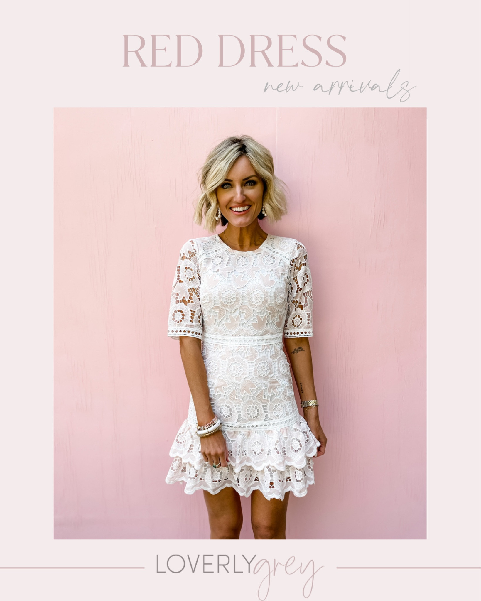 Call brides to be for this lace mini dress! Loverly Grey is wearing an XS! 

#LTKSeasonal #LTKFind #LTKwedding