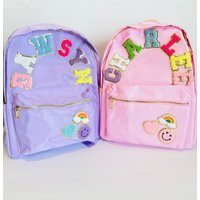 Personalized Nylon Backpack Chenille Patches | Custom Kids Back To School For Customizable | Etsy (US)