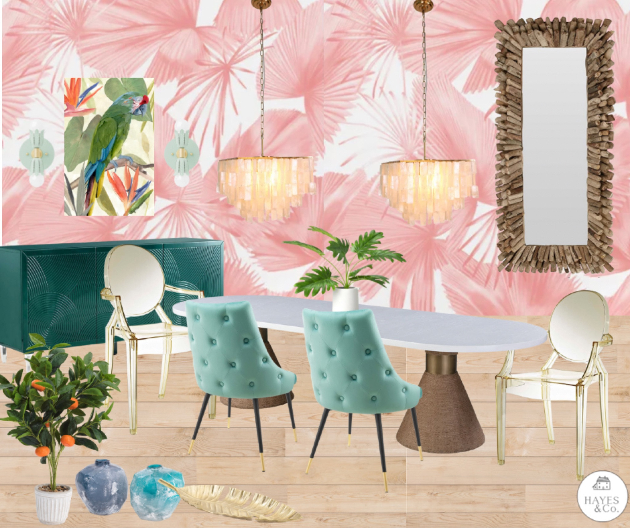 An update to the Beachy Peachy collection- Beachy Peachy dining room!  A selection of maximalist colorful pastel beach coastal decor.  All of the lighting, art, decor etc. is linked here, the furniture can be found at https://bit.ly/3KZVXBv

#LTKFind #LTKSeasonal #LTKhome