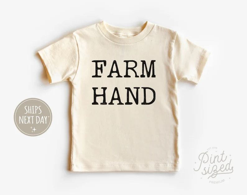 Farm Hand Toddler Shirt - Minimalist Farm Natural Kids Shirt - Country Toddler Tee | Etsy (US)