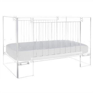Nursery Works Vetro Crib in Clear Acrylic | Homesquare