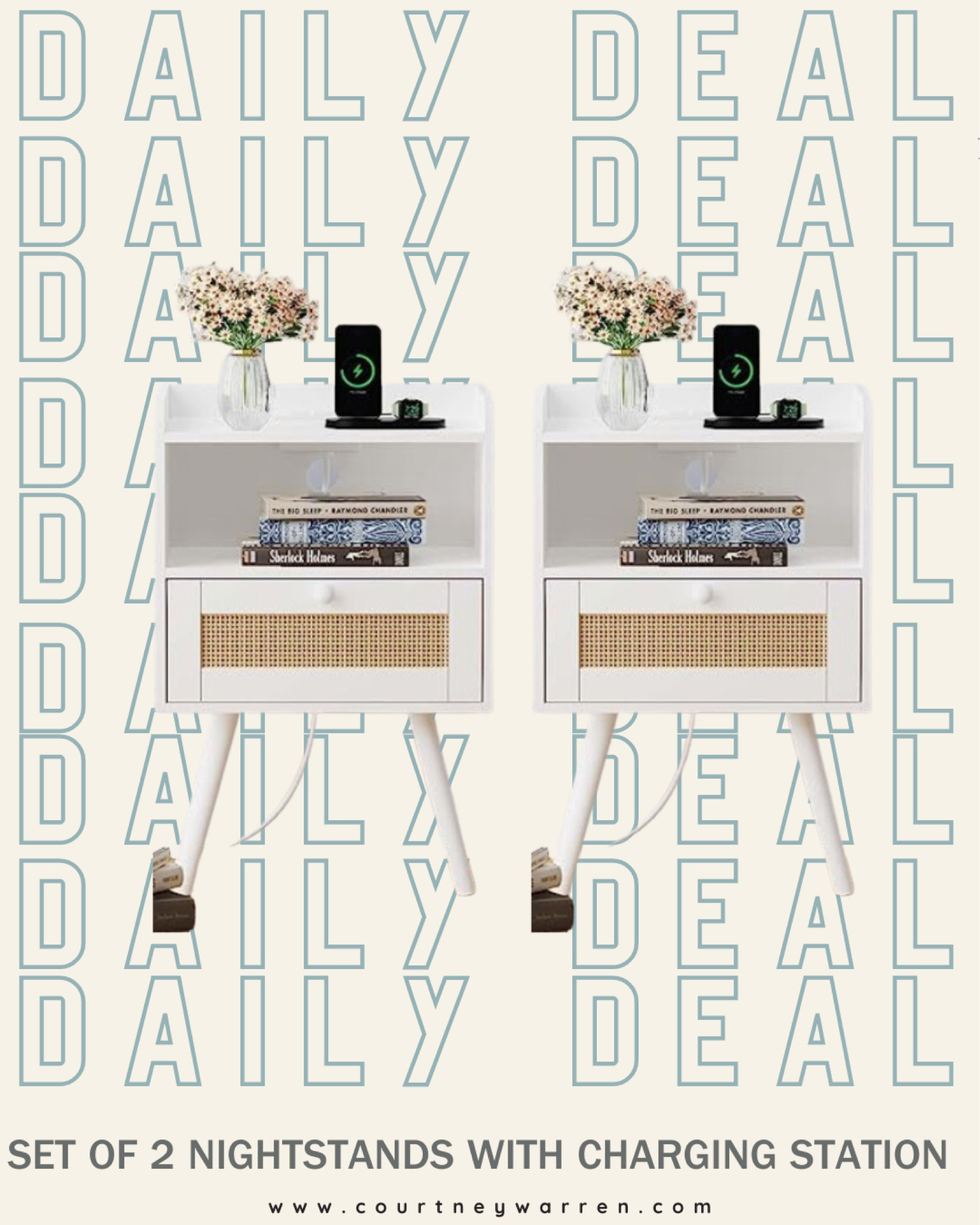 Daily deal, set of two nightstands, Amazon home finds 

#LTKunder100 #LTKsalealert #LTKhome