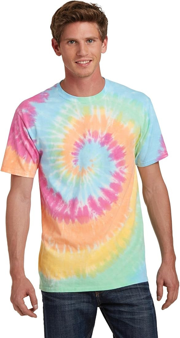 Port & Company Men's Colorful Tie-Dye Crewneck T-Shirt | Amazon (US)