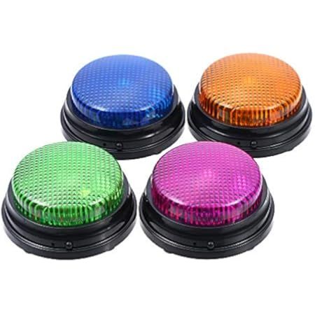 Kavolet Recordable Buttons with Light, Multicolor Sound Button, Recordable Answer Buzzers Set of 4,  | Amazon (US)