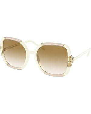 Tory Burch TY9071U Square Sunglasses for Women + BUNDLE With Designer iWear Eyewear Kit | Amazon (US)