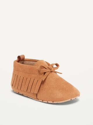 Unisex Faux-Suede Moccasin Booties for Baby | Old Navy (US)