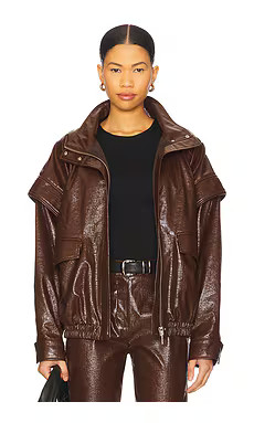 SELMACILEK Bomber Jacket in Brown from Revolve.com | Revolve Clothing (Global)