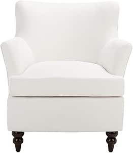 Safavieh Home Collection Levin White/Walnut Accent Club Chair ACH4008B | Amazon (US)
