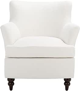 Safavieh Home Collection Levin White/Walnut Accent Club Chair ACH4008B | Amazon (US)