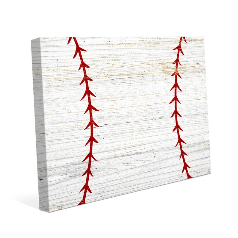 'Baseball' Graphic Art on Wrapped Canvas | Wayfair North America