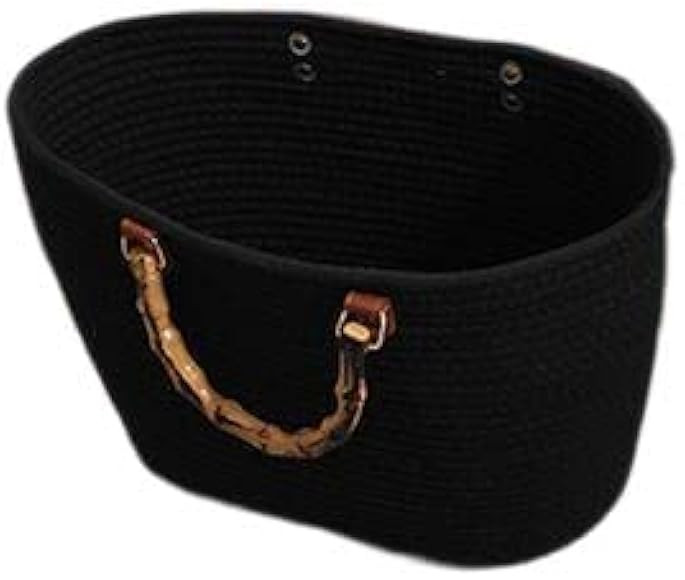 Damen Handtasche mit Bambus Knöchel Design Griff Frau Strandtasche Einkaufstasche aus Baumwollga... | Amazon (DE)