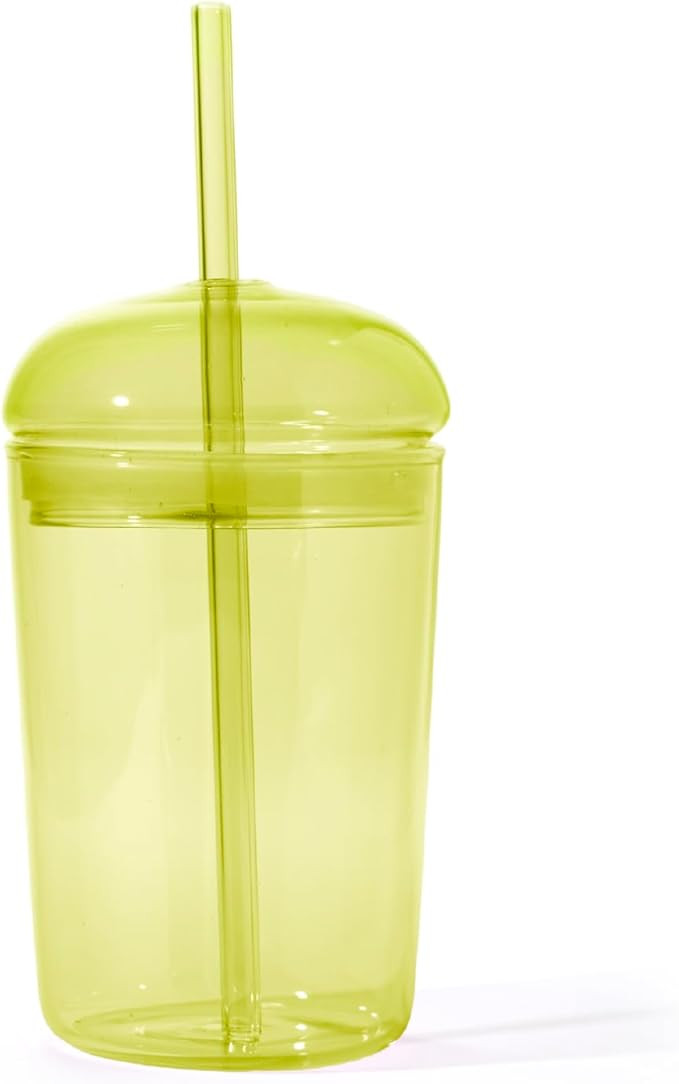 Maplefield Insulated Glass Tumbler with Dome Lid - Spill-Resistant Smoothie Cup - Dishwasher-Safe... | Amazon (US)