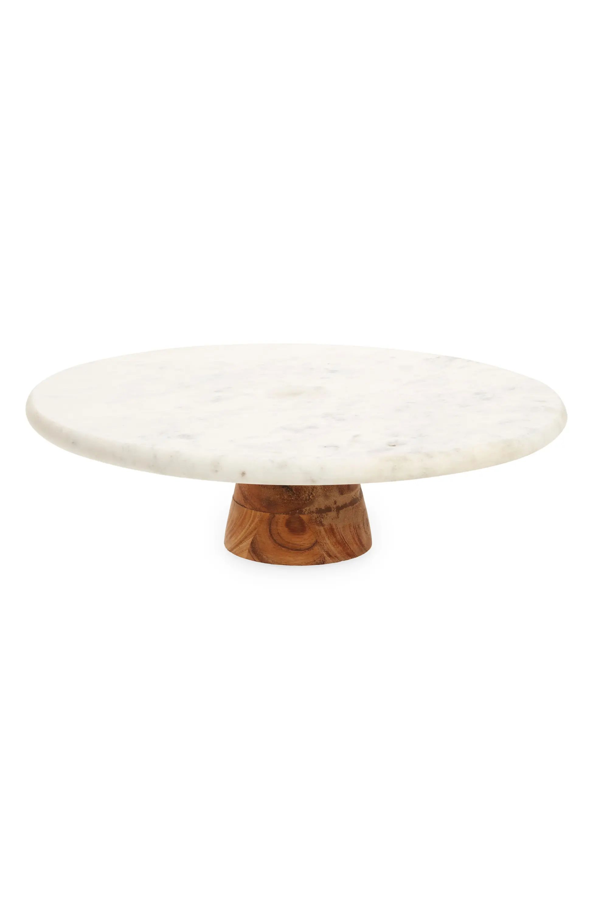 Marble & Acacia Wood Cake Stand | Nordstrom