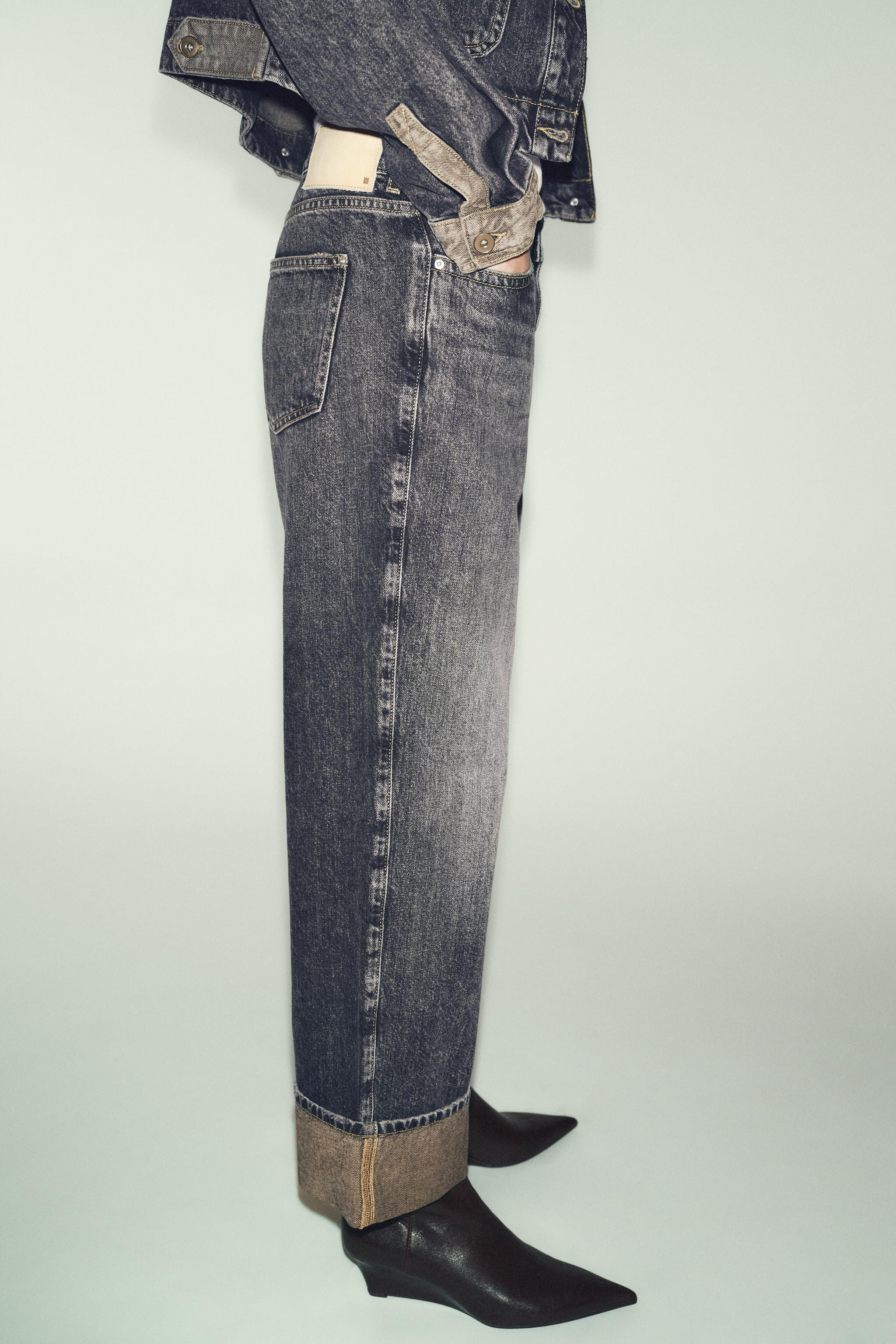Z1975 STRAIGHT LEG JEANS WITH CUFFED HEM | Zara US