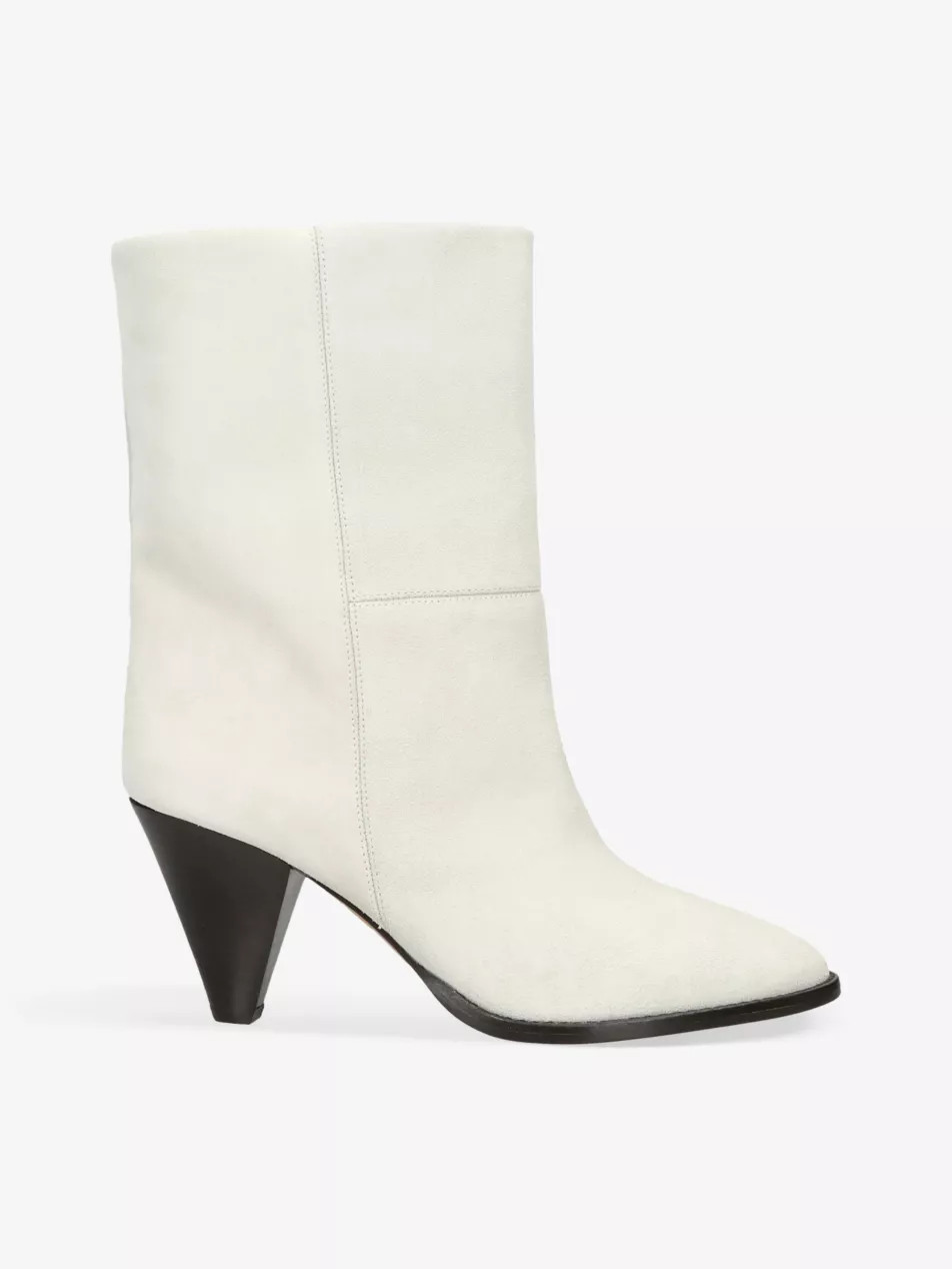Rouxa contrast-sole suede heeled ankle boots | Selfridges