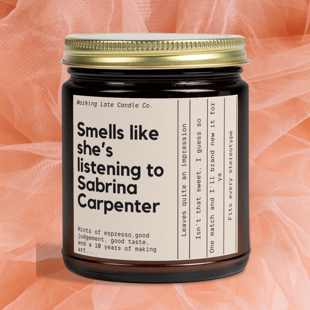 Sabrina Carpenter Candle, Espresso Fan Merch, Sabrinacarpenter Home Decor, Powerpop Girls Gift, S... | Etsy (US)