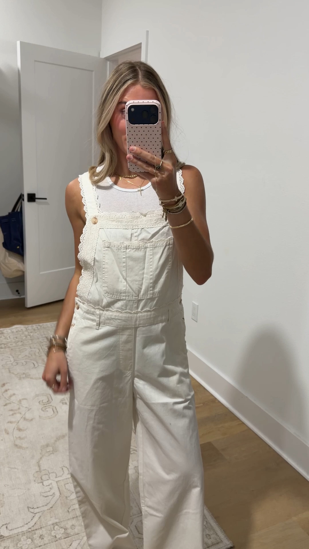 @abercrombie size xs 100% Cotton Embroidered Trim Overall Jumpsuit

Easy-fitting overall jumpsuit in our soft 100% cotton fabric that's fitted at the waist with a relaxed full-length leg. Features embroidered and lace-trim details along the bodice and hem, adjustable straps, a detailed front pocket and side pocket

#LTKootd #LTKSaleAlert #LTKdayinmylife