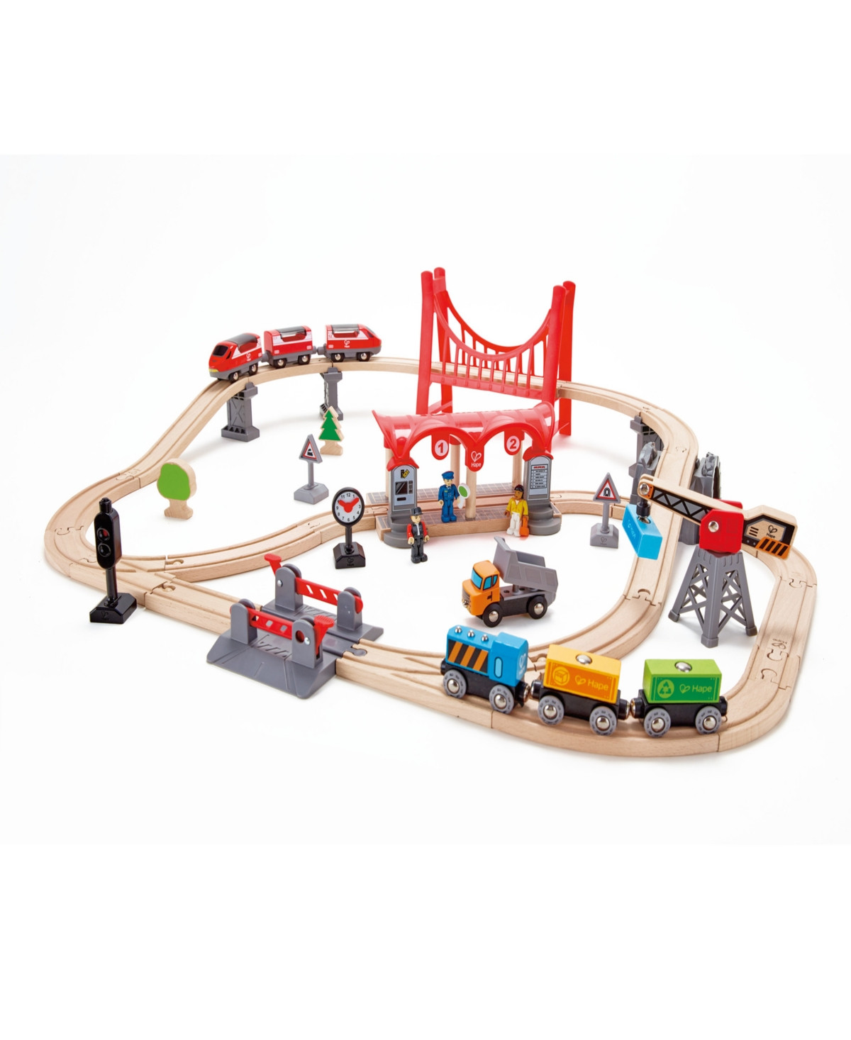 Hape Train Busy City Rail Set - Multi | Macy's