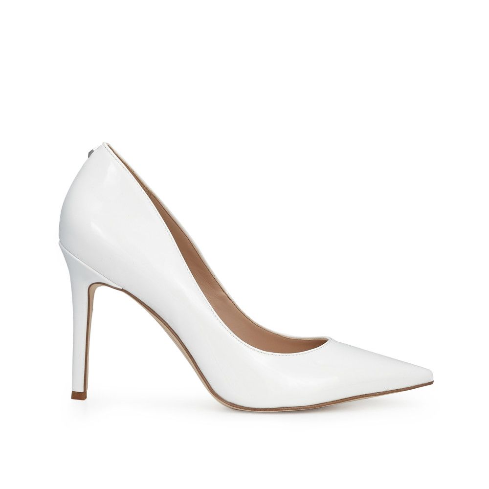 Sam Edelman Hazel Pointed Toe Heel White Patent | Sam Edelman