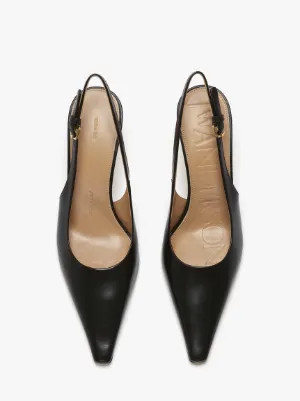 CHAIN HEEL LEATHER SLINGBACK SANDALS | JW Anderson